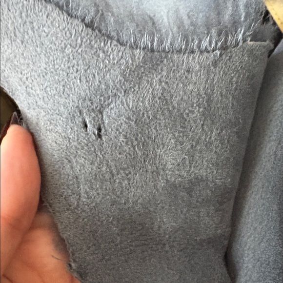 Nigel Preston & Brenda Knight shearling fur blue gray coat - Picture 13 of 13